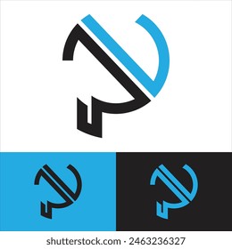 Alphabet letters monogram logo  PN, NP, P and N, elegant and Professional letter icon design