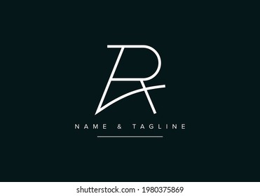 Alphabet letters monogram logo RA or AR