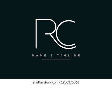 Alphabet-Buchstaben-Monogramm-Logo RC oder CR