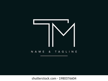 Alphabet letters monogram logo TM or MT