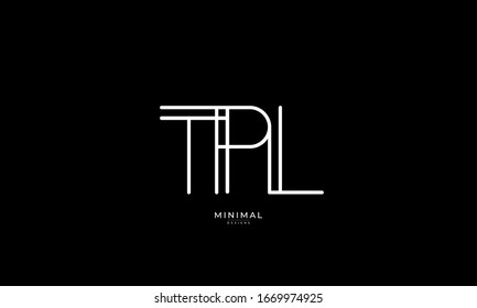 Alphabet letters monogram logo TPL