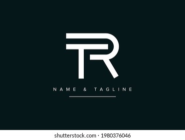 Alphabet letters monogram logo TR or RT