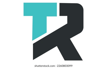 Lettres alphabétiques monogramme logo TR ou RT