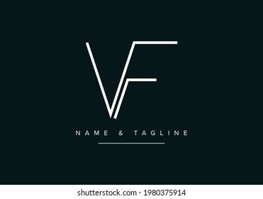 Alphabet letters monogram logo VF or FV