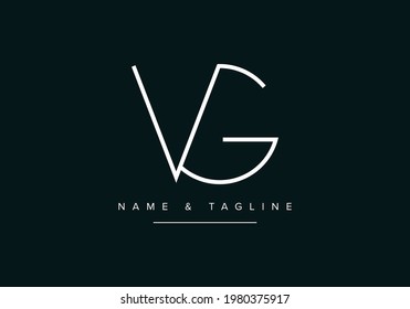 Alphabet letters monogram logo VG or GV