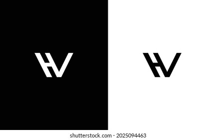 Alphabet letters monogram logo VH or HV