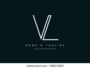 Alphabet letters monogram logo VL or LV