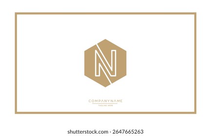 Alphabet letters N or NN logo monogram