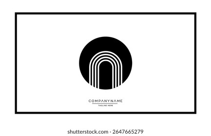 Alphabet letters N or NN logo monogram