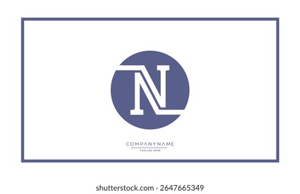 Alphabet letters N or NN logo monogram