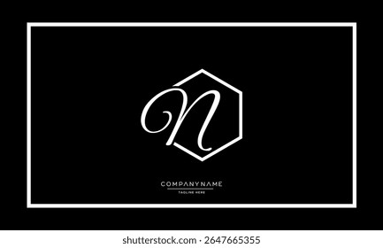 Alphabet letters N or NN logo monogram