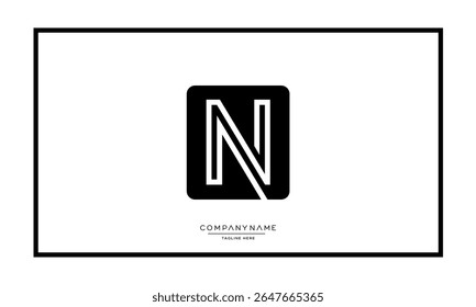 Alphabet letters N or NN logo monogram
