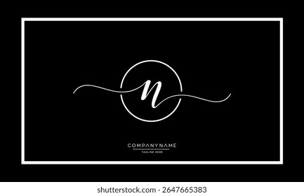 Alphabet letters N or NN logo monogram