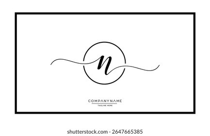 Alphabet letters N or NN logo monogram