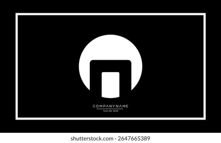 Alphabet letters N or NN logo monogram