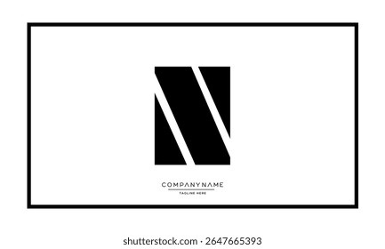 Alphabet letters N or NN logo monogram