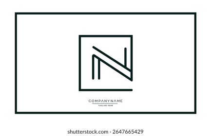 Alphabet letters N or NN logo monogram