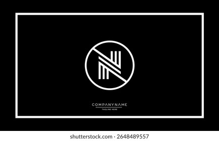 Alphabet letters N or NN logo monogram
