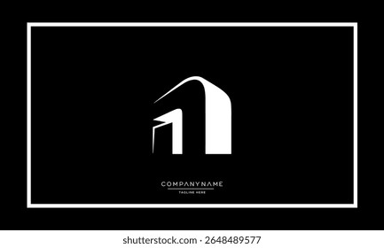 Alphabet letters N or NN logo monogram