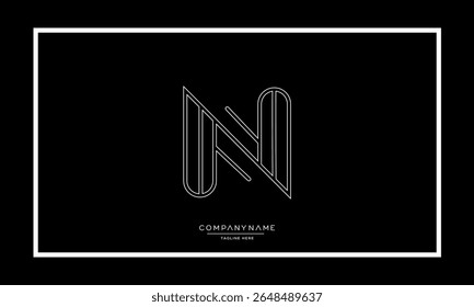 Alphabet letters N or NN logo monogram