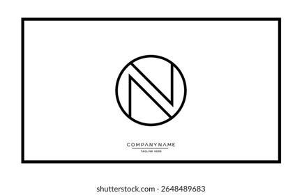 Alphabet letters N or NN logo monogram