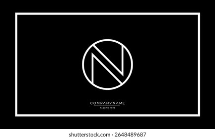 Alphabet letters N or NN logo monogram