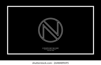 Alphabet letters N or NN logo monogram