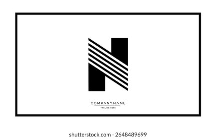 Alphabet letters N or NN logo monogram