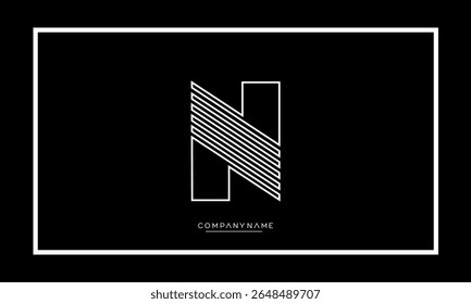 Alphabet letters N or NN logo monogram