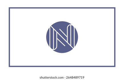 Alphabet letters N or NN logo monogram