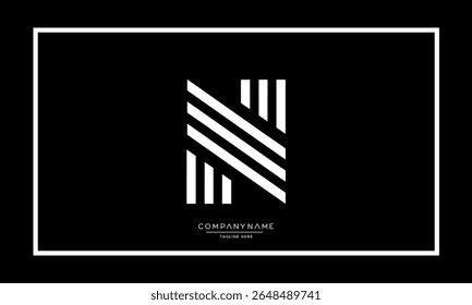 Alphabet letters N or NN logo monogram