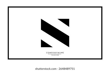 Alphabet letters N or NN logo monogram