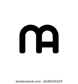 Alphabet letters NA business Logo Initial Based Monogram Icon