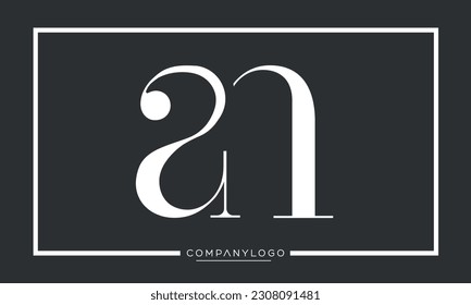 Alphabet Letters AN or NA Logo Monogram