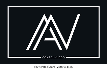 Alphabet Letters AN or NA Logo Monogram