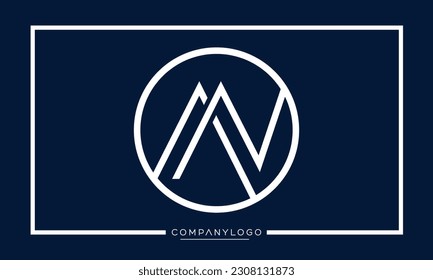 Alphabet Letters AN or NA Logo Monogram