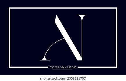 Alphabet Letters AN or NA Logo Monogram