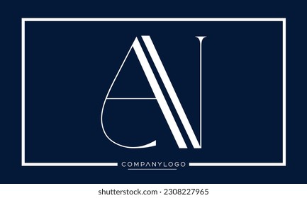 Alphabet Letters AN or NA Logo Monogram