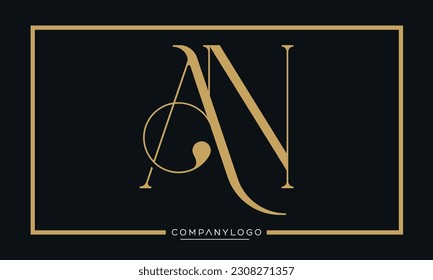 Alphabet Letters AN or NA Logo Monogram