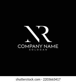 Alphabet Letters NR, NR initial logo design Emblem Monogram, NR Logo Design Simple Vector