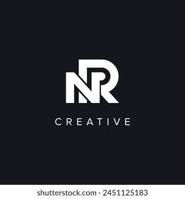 Alphabet Letters NR RN Creative Logo Initial Based Monogram Icon Vector Element.