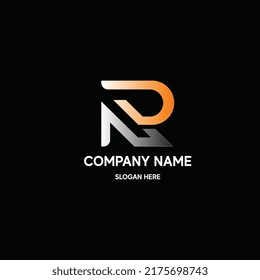 Alphabet Letters NR, RN Logo Emblem Monogram