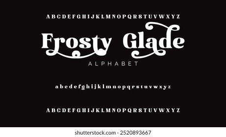 Alphabet letters and numbers in an attractive, premium, luxury font. Elegant wedding typography with a decorative vintage retro serif font. imaginative vector graphics