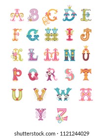 Alphabet letters and numbers in different style. Freehand drawing. Can be used for scrapbook, postcards, etc.