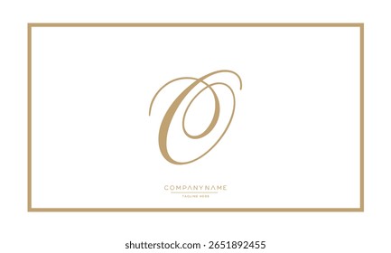 Letras alfabéticas O ou OO monograma do logotipo