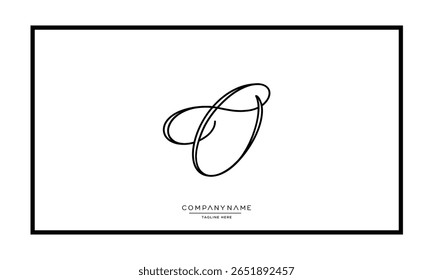 Alphabet letters O or OO logo monogram
