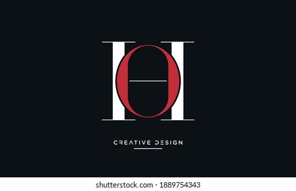 Alphabet Letters OH or HO Icon Logo Vector	
