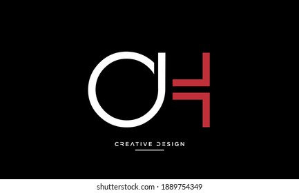 Alphabet Letters OH or HO Icon Logo Vector	
