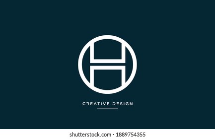 Alphabet Letters OH or HO Icon Logo Vector	
