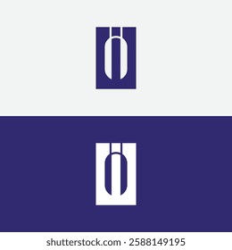 Alphabet Letters OI or IO Initial Logo Emblem Monogram
